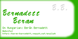 bernadett beran business card
