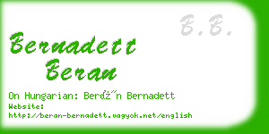 bernadett beran business card